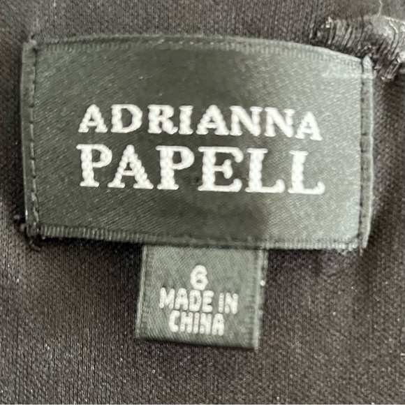 ADRIANNA Papell Black Dress Size 6 NWT - Picture 5 of 12